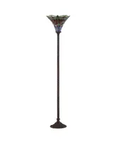 Jonathan Y Dragonfly Tiffany-Torchiere Floor Lamp