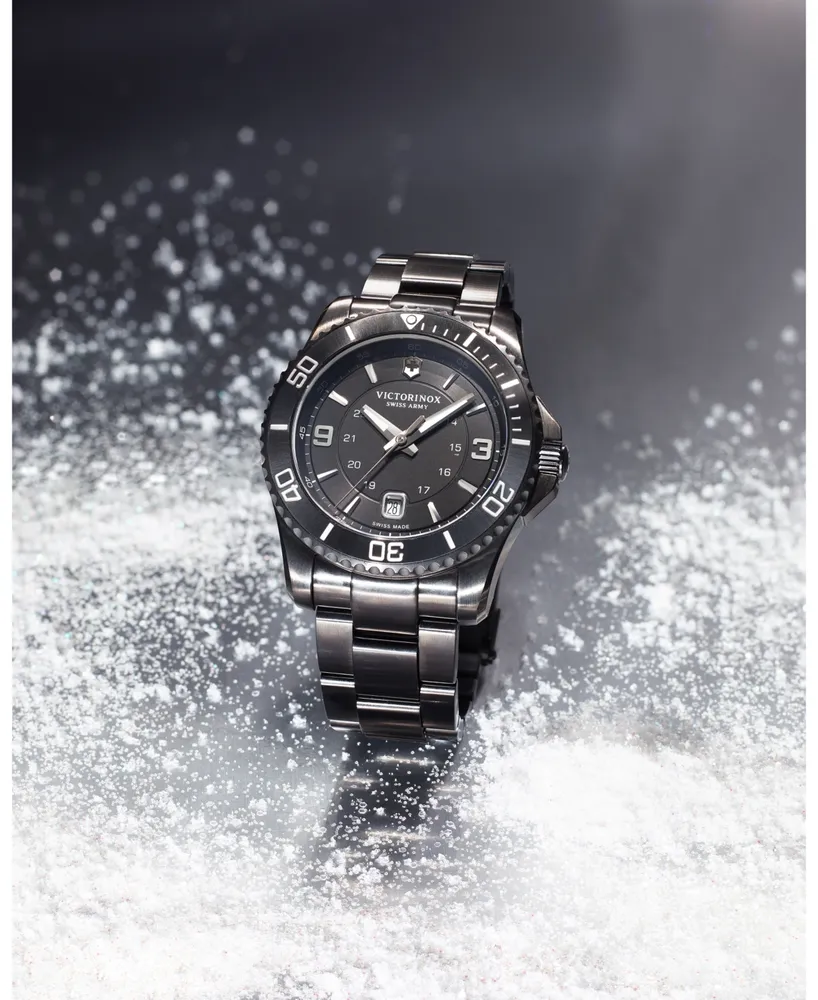 Victorinox Men's Swiss Maverick Black Edition Black Pvd Stainless Steel Bracelet Watch 43mm