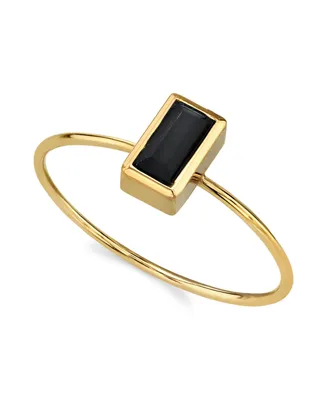 2028 14K Gold-tone Rectangle Crystal Ring
