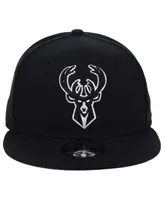 New Era Milwaukee Bucks Black White 9FIFTY Snapback Cap