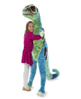 Melissa & Doug Jumbo TRex Dinosaur Lifelike Stuffed Animal (over 4 feet tall) - Dinosaur Toy