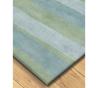 Liora Manne' Piazza 7281 Stripes Sea Breeze 3'6" x 5'6" Area Rug