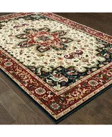 Closeout! Oriental Weavers Kashan 96W Red/Ivory 3'10" x 5'5" Area Rug