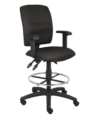 Boss Office Products Multi-Function Drafting Stool With Adjustable Arms