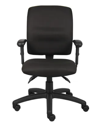 Boss Office Products Multi-Function Fabric Task Chair W/ Adjustable Arms
