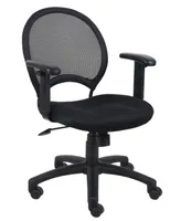 Boss Office Products Mesh Chair With Adjustable Arms