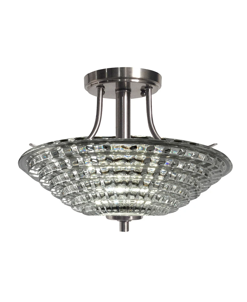 Dale Tiffany Wendy Led Crystal Semi Flush Mount