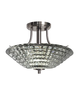 Dale Tiffany Wendy Led Crystal Semi Flush Mount