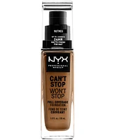 Nyx Professional Makeup Can't Stop Won't Full Coverage Foundation, 1-oz.