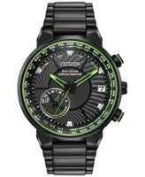 Citizen Eco-Drive Men's Satellite Wave Gps Black-Tone Stainless Steel Bracelet Watch 44mm
