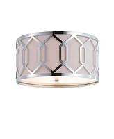 Jonathan Y Hex 3-Light Metal Led Flush Mount