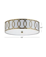 Jonathan Y Aubrey 3-Light Metal Led Flush Mount