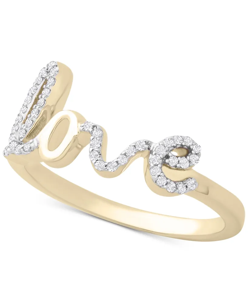 Wrapped Diamond Love Ring (1/6 ct. t.w.) 14k Gold or White Gold, Created for Macy's
