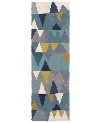 Livabliss Kennedy Kdy-3012 Bright Blue 2'6" x 8' Runner Area Rug