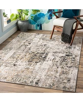 Livabliss Quatro Qua-2300 Medium Gray 5'3" x 7'3" Area Rug