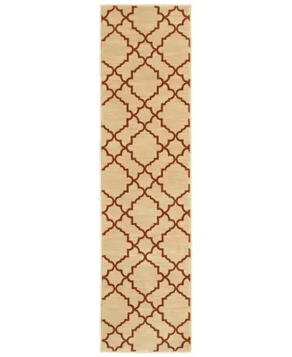 Closeout! Oriental Weavers Casablanca 5178E Beige/Rust 1'10" x 7'6" Runner Area Rug