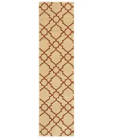 Closeout! Oriental Weavers Casablanca 5178E Beige/Rust 1'10" x 7'6" Runner Area Rug