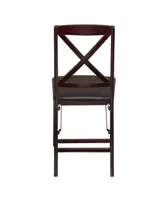 Triena X-Back Folding Chair Set of 2