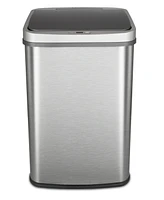 Nine Stars 13.2 Gallon Stainless Steel Sensor Trash Can with Gun Metal Trim