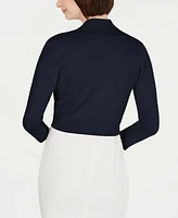 Calvin Klein Cropped Open-Front Cardigan