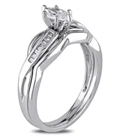 Certified Diamond (1/2 ct. t.w.) Marquise-Shape Bridal Set 14k White Gold