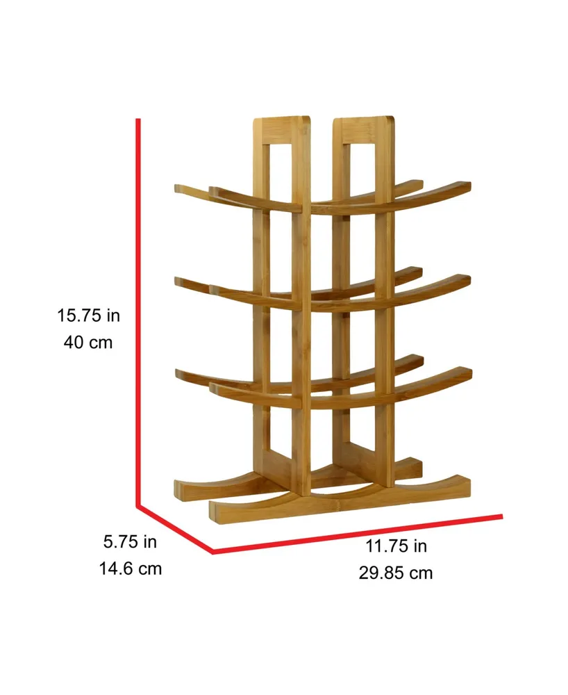 Oceanstar 12-Bottle Bamboo Wine Rack