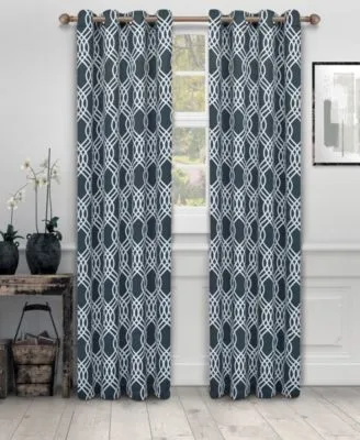 Superiorsoft Quality Woven Ribbon Collection Blackout Thermal Grommet Curtain Panel Collection