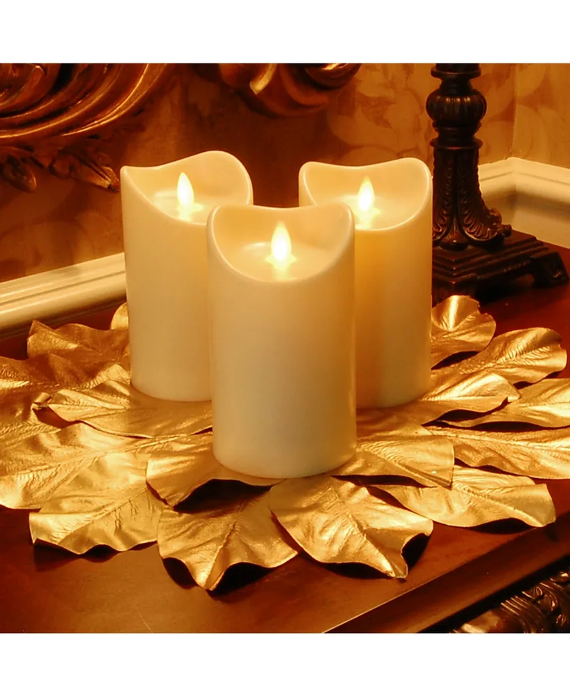 Lumabase 5" Cream Battery Operated Led Candle with Moving Flame