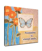 Ready2HangArt 'Joyful Memories Ii' Butterfly Canvas Wall Art - 20" x 20"