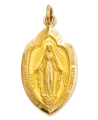 14k Gold Charm, Miraculous Medal Charm