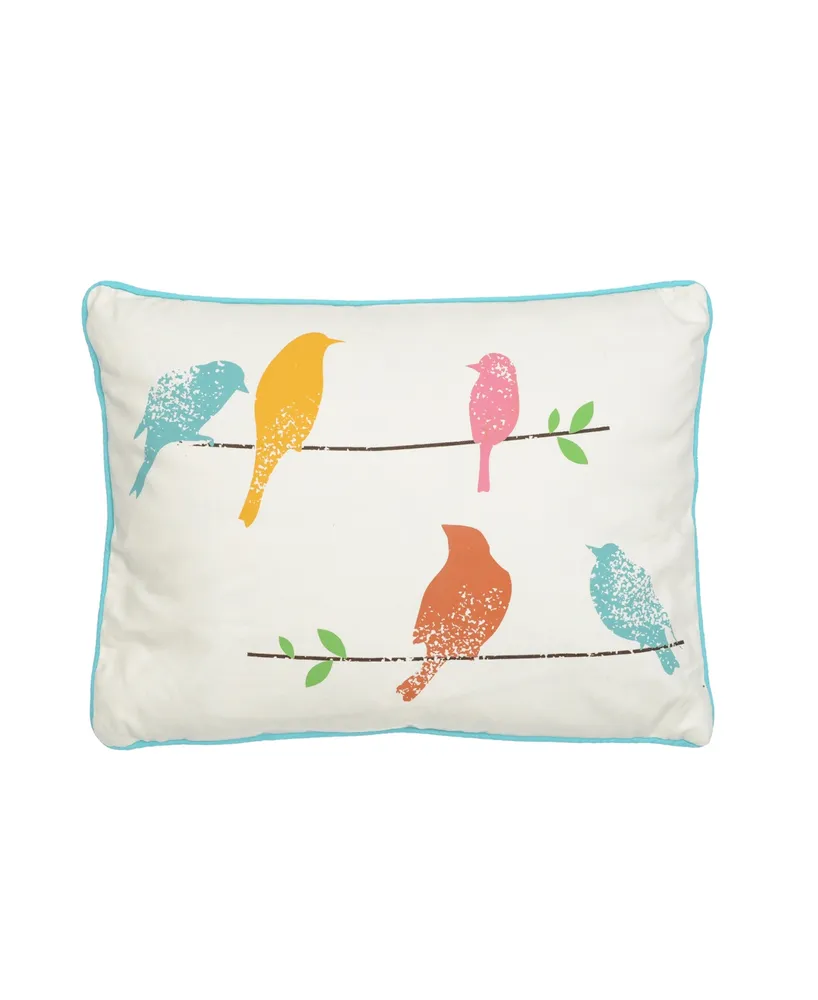 Levtex Ashbury Spring Birds on Wire Decorative Pillow, 14" x 18"