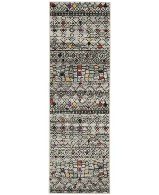 Safavieh Adirondack Light Grey and Fuchsia 2'6" x 8' Runner Area Rug