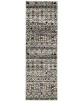 Safavieh Adirondack Light Grey and Fuchsia 2'6" x 8' Runner Area Rug