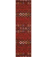 Safavieh Amsterdam AMS108 Terracotta and Multi 2'3" x 8' Runner Outdoor Area Rug