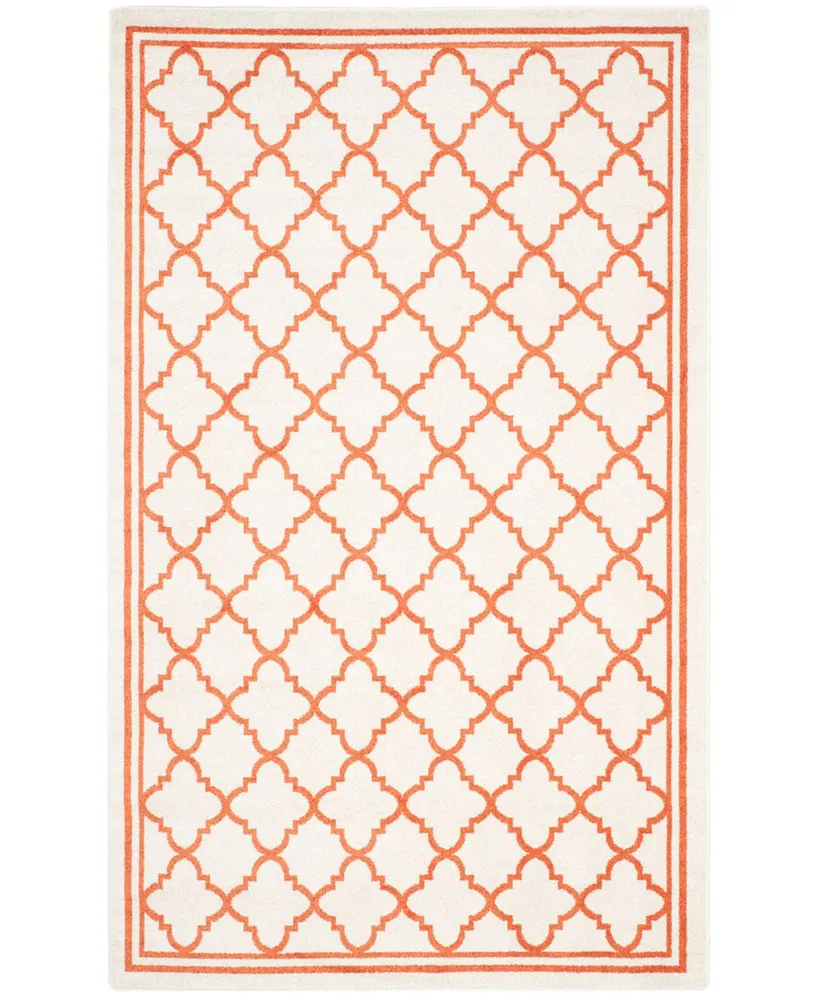 Safavieh Amherst AMT422 Beige and Orange 5' x 8' Area Rug