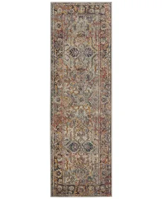 Safavieh Crystal CRS504 Light Blue and Orange 2'2" x 7' Runner Area Rug