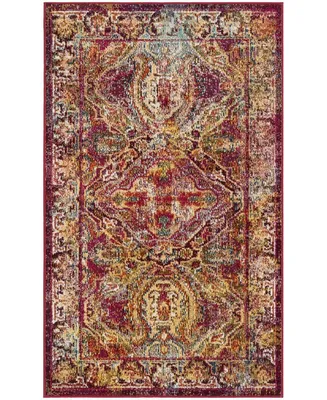 Safavieh Crystal CRS516 Fuchsia and Light Blue 3' x 5' Area Rug