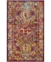 Safavieh Crystal CRS516 Fuchsia and Light Blue 3' x 5' Area Rug