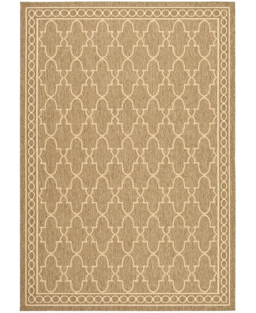 Safavieh Courtyard CY5142 Dark Beige and Beige 5'3" x 7'7" Outdoor Area Rug