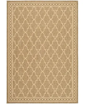 Safavieh Courtyard CY5142 Dark Beige and Beige 5'3" x 7'7" Outdoor Area Rug