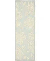 Safavieh Courtyard CY6109 Aqua and Cream 2'3" x 6'7" Runner Outdoor Area Rug