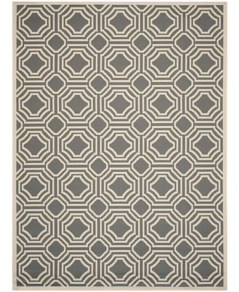 Safavieh Courtyard CY6112 Anthracite and Beige 8' x 11' Outdoor Area Rug