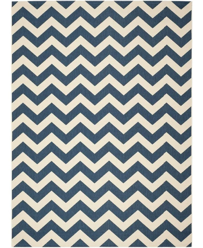 Safavieh Courtyard CY6244 Navy and Beige 8' x 11' Sisal Weave Outdoor Area Rug