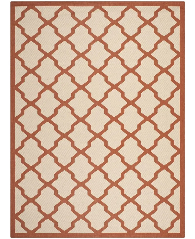 Safavieh Courtyard CY6903 Beige and Terracotta 8' x 11' Sisal Weave Outdoor Area Rug