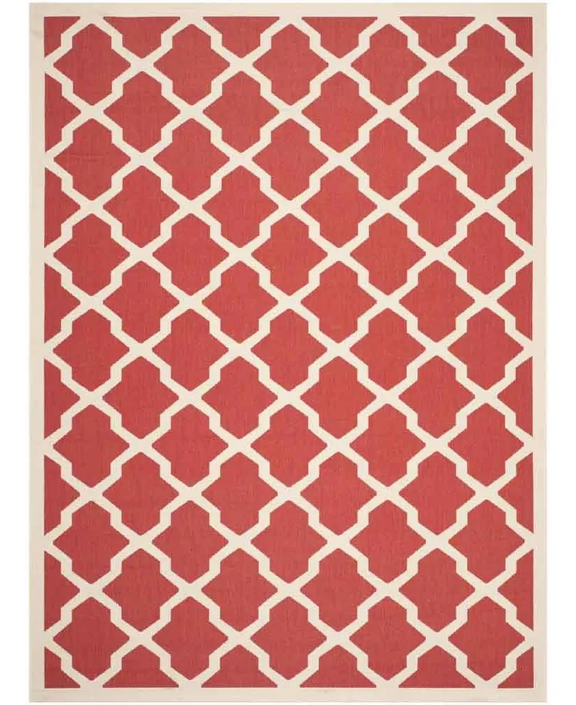 Safavieh Courtyard CY6903 Red and Bone 8' x 11' Sisal Weave Outdoor Area Rug