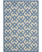 Safavieh Courtyard CY6915 Beige and Blue 5'3" x 7'7" Outdoor Area Rug