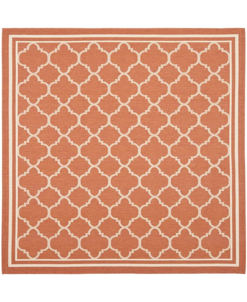 Safavieh Courtyard CY6918 Terracotta and Bone 6'7" x 6'7" Sisal Weave Square Outdoor Area Rug