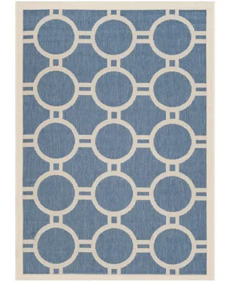 Safavieh Courtyard CY6924 Blue and Beige 4' x 5'7" Sisal Weave Outdoor Area Rug