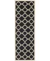 Safavieh Courtyard CY6924 Black and Beige 2'3" x 6'7" Sisal Weave Runner Outdoor Area Rug