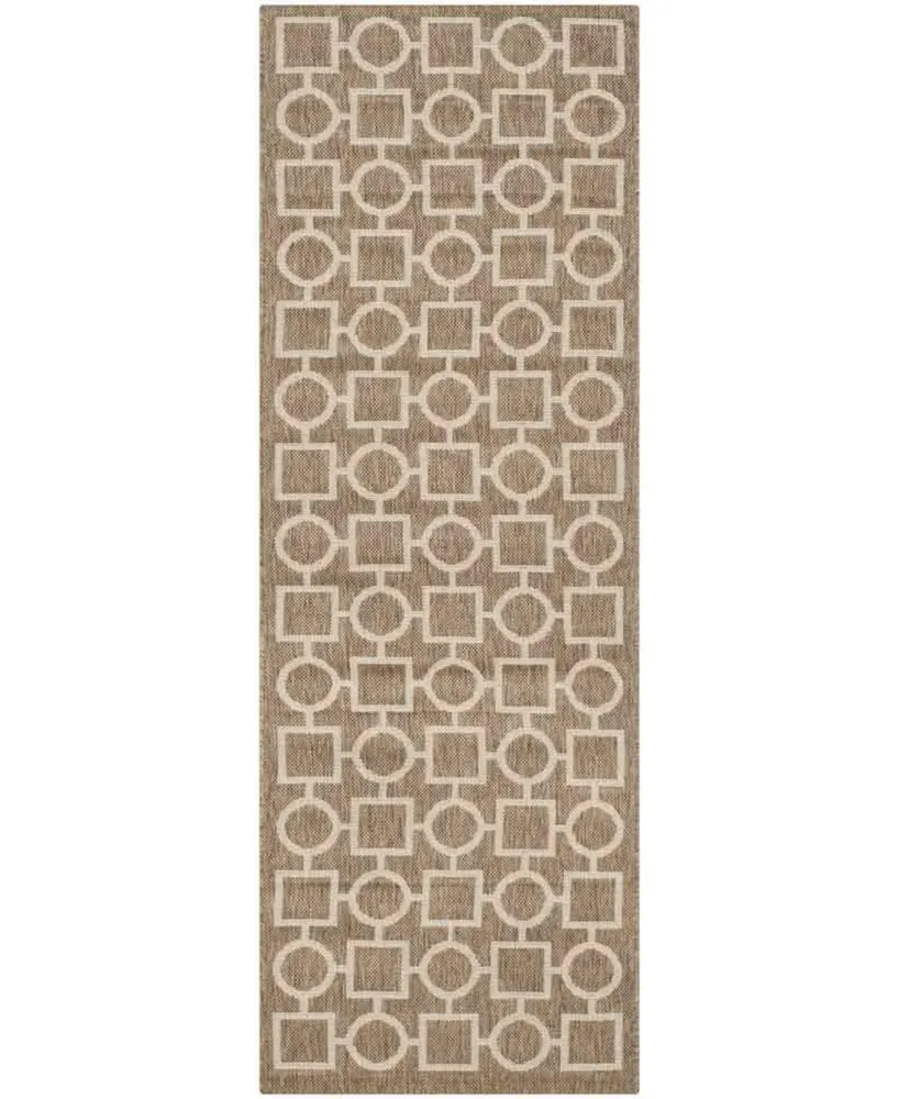 Safavieh Courtyard CY6925 and Bone 2'3" x 6'7" Sisal Weave Runner Outdoor Area Rug